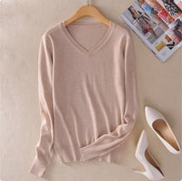 Damen Strickpullover mit V-Ausschnitt - Anika