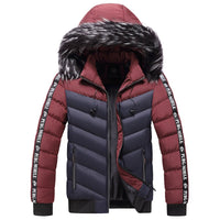 Herren Steppjacke mit Kunstfellkapuze - Elian