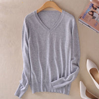 Damen Strickpullover mit V-Ausschnitt - Anika