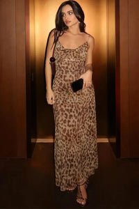 Maxikleid mit Leopardenmuster für Frauen - Brunhilde