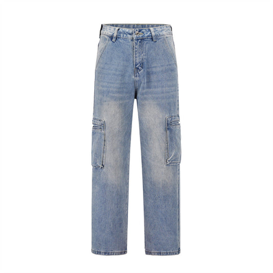Gerade Utility-Cargo-Jeans für Männer - Falko