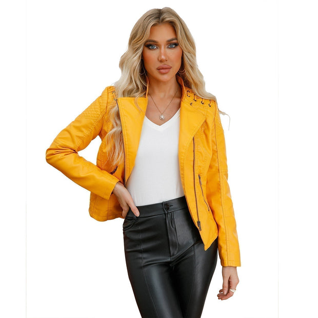 Lederjacke aus gewaschenem Lammleder