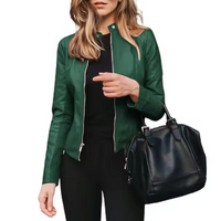 Lederjacke im Oversize-Schnitt