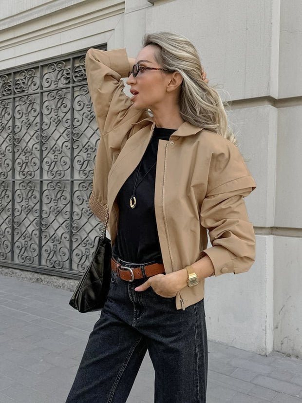 Jacke im Used-Look in leichter Ausführung zum Wenden