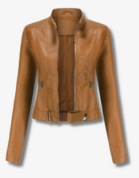 Lederjacke mit puristischer Optik