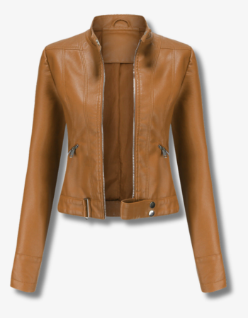 Lederjacke mit puristischer Optik