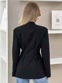 Blazer mit figurbetontem Schnitt, Reverskragen und V-Ausschnitt