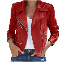 Vintage-Lederjacke mit Reißverschluss