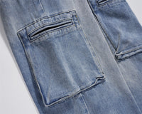 Gerade Utility-Cargo-Jeans für Männer - Falko