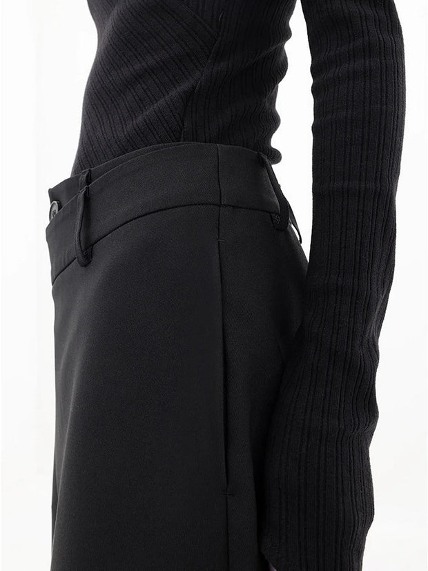 Weit geschnittene Damenhose mit strukturiertem Bund - Arleth