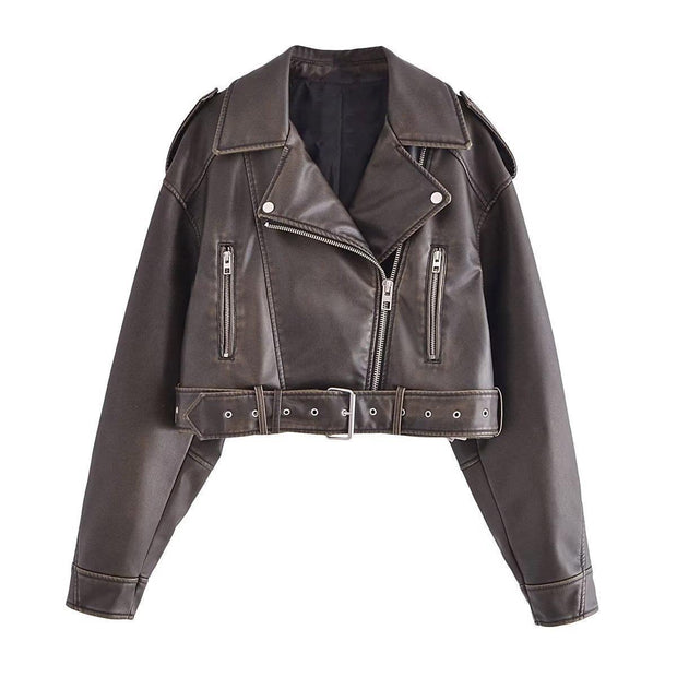 Waschbare Lederjacke mit Farbverlauf