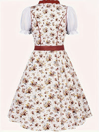 Damen Mini Rot Oktoberfest Dirndl Kleid - Mathilde
