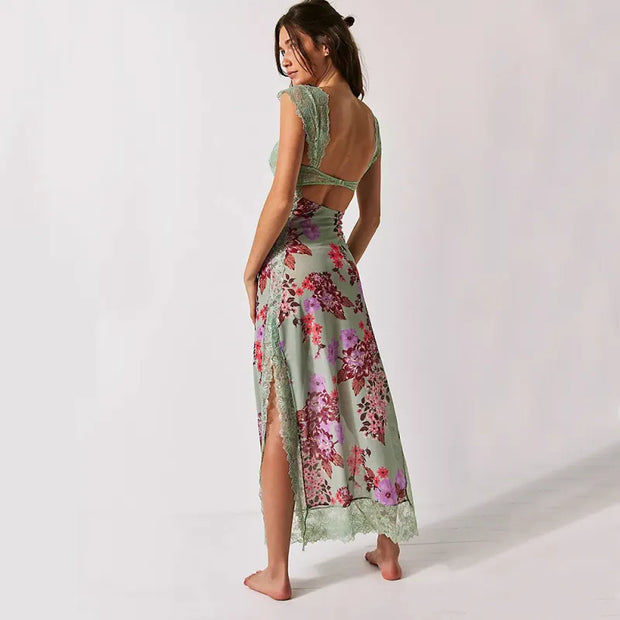 Alesa - Couture-Kleid mit Blumenspitze und V-Ausschnitt