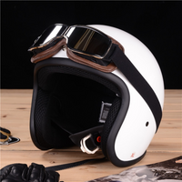 Vintage Leder Motorradbrille