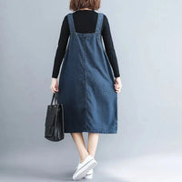 Jeans-Latzkleid mit lockerer Passform - Vici