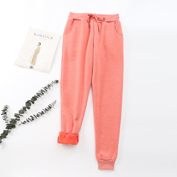 Damenhose mit Samteffekt innen - Lureta