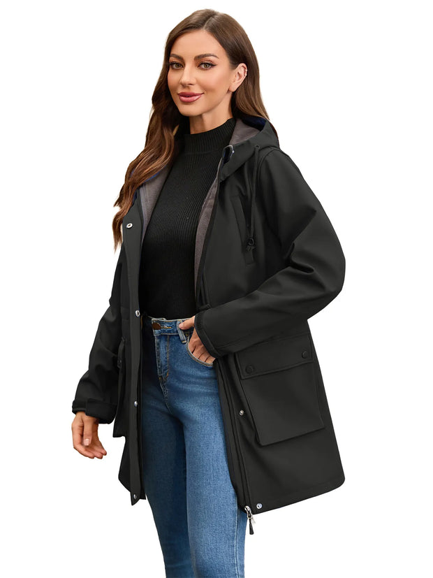 Wasserdichte Damen-Softshelljacke mit Kapuze - Elina