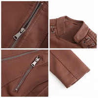 Lederjacke aus gewaschenem Lammleder