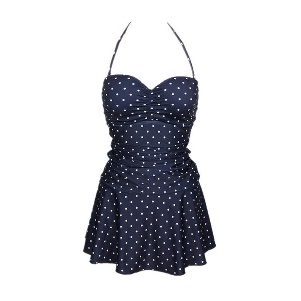 Badeanzug Kleid mit Punkten