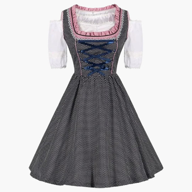 Dirndl mit Schürze in Rosa und Blau - Annalena