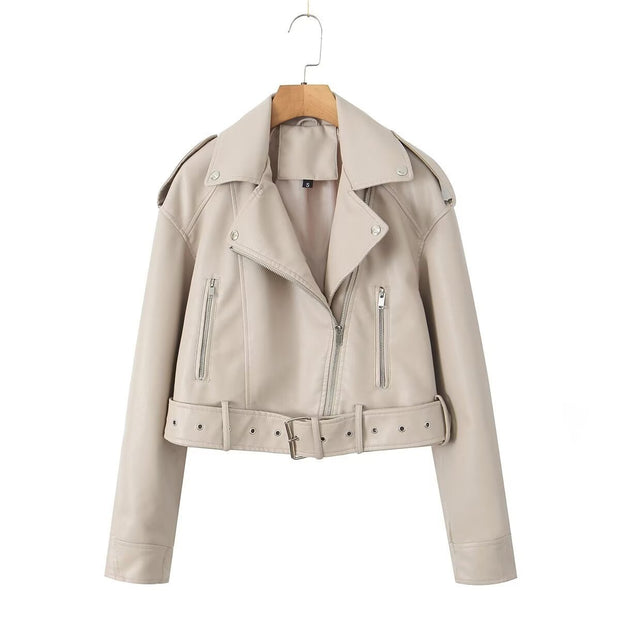 Waschbare Lederjacke mit Farbverlauf