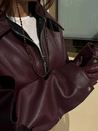 Jacke aus veganem Kunstleder