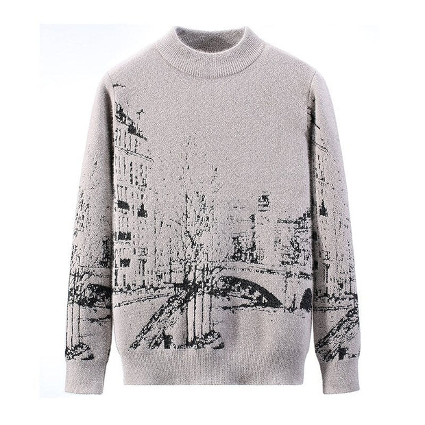 Dicker Herren-Strickpullover Urban-Effekt - Naël