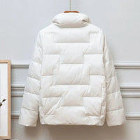 Kurze Damen-Steppjacke mit hohem Kragen - Valery