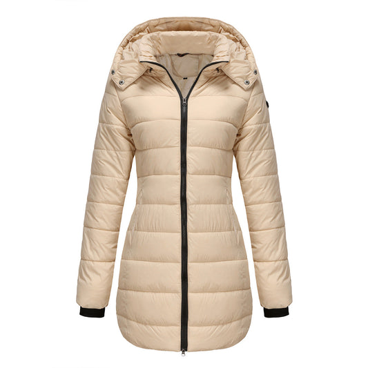 Lange Damenjacke mit Kapuze - Naelle