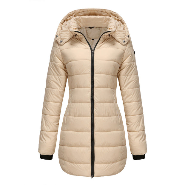 Lange Damenjacke mit Kapuze - Naelle