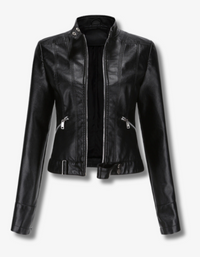 Lederjacke mit puristischer Optik