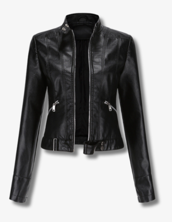 Lederjacke mit puristischer Optik
