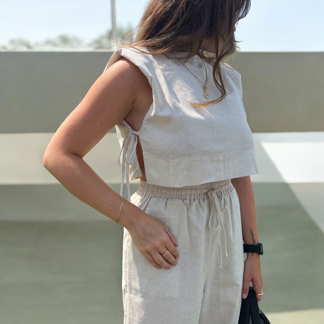 Millie 2-teiliges Leinen-Set