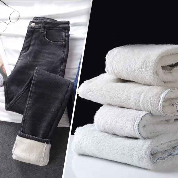 Damen-Thermohose mit Denim-Effekt - Sylverine