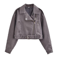 Waschbare Lederjacke mit Farbverlauf