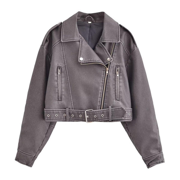 Waschbare Lederjacke mit Farbverlauf