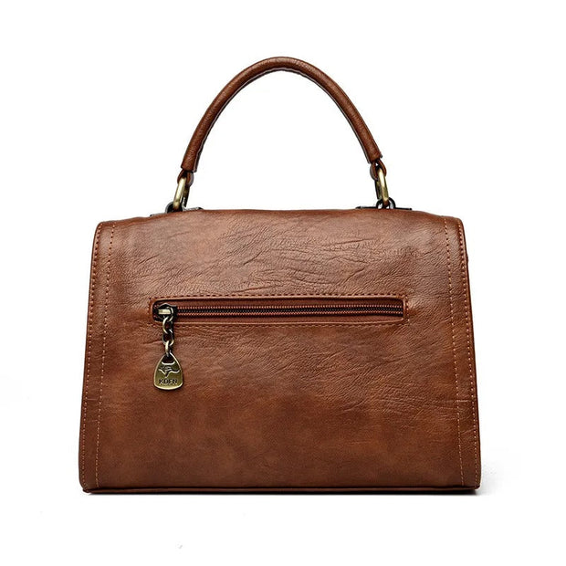 Damen-Umhängetasche aus Kunstleder mit Metallic-Details - Juliette