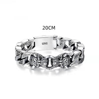 Männerarmband Leopardenkopf Mit Metallischem Tribal Design Robustes Edelstahl Hekkan