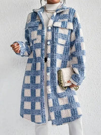 Langer Mantel mit Boule-Muster für Damen - Sereane