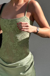 Maxikleid aus floraler Spitze für Frauen - Lina