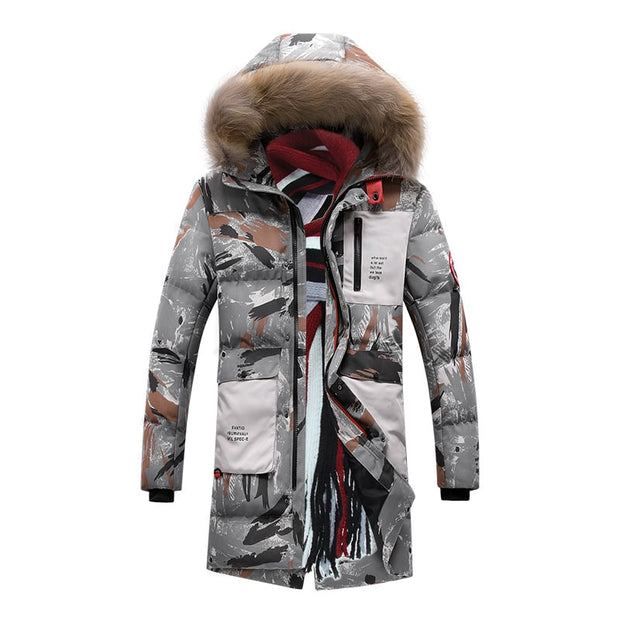 Gesteppter Herren-Parka mit Camouflage-Aufdruck - Leonard