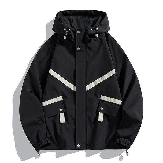 Herrensportjacke mit Kapuze und Fronttaschen - Adrien