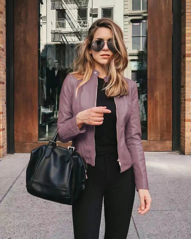Modische Lederjacke mit zeitloser Optik