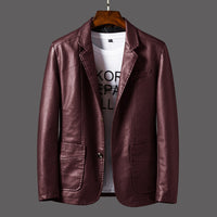 Herrenjacke mit Glattledereffekt - Maël