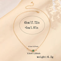 Goldkette Mit Grünem Kristallanhänger Liorna Feines Elegantes Schmuckstück Für Dekolleté Und Strahlende Looks