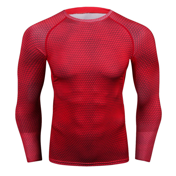 Herren Dry Fit Langarm-Trainings-T-Shirt - Roshfran