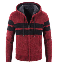 Herrenstrickjacke mit Kapuze und Thermofutter - Tobias