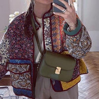Steppjacke mit Ethno-Muster