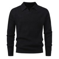 Herren-Jacquard-Strickpullover mit breitem Kragen - Raptor