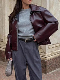 Lederjacke mit modernem Design